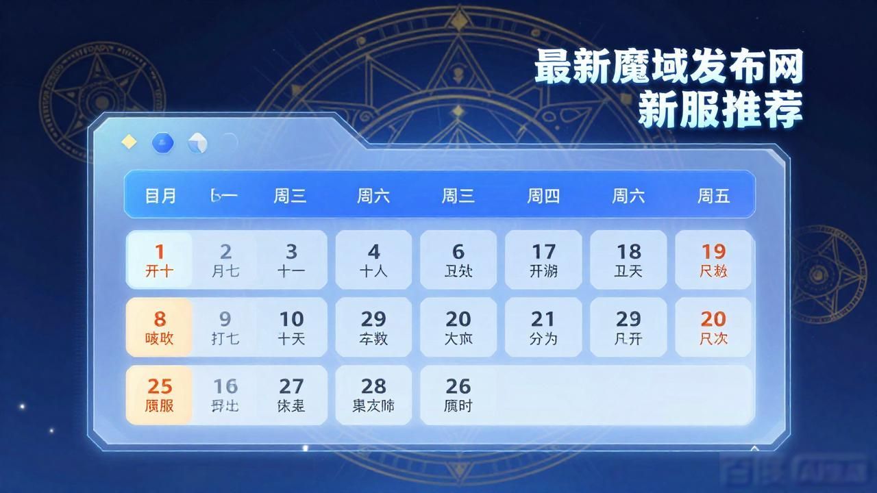 最新魔域发布网新服推荐
