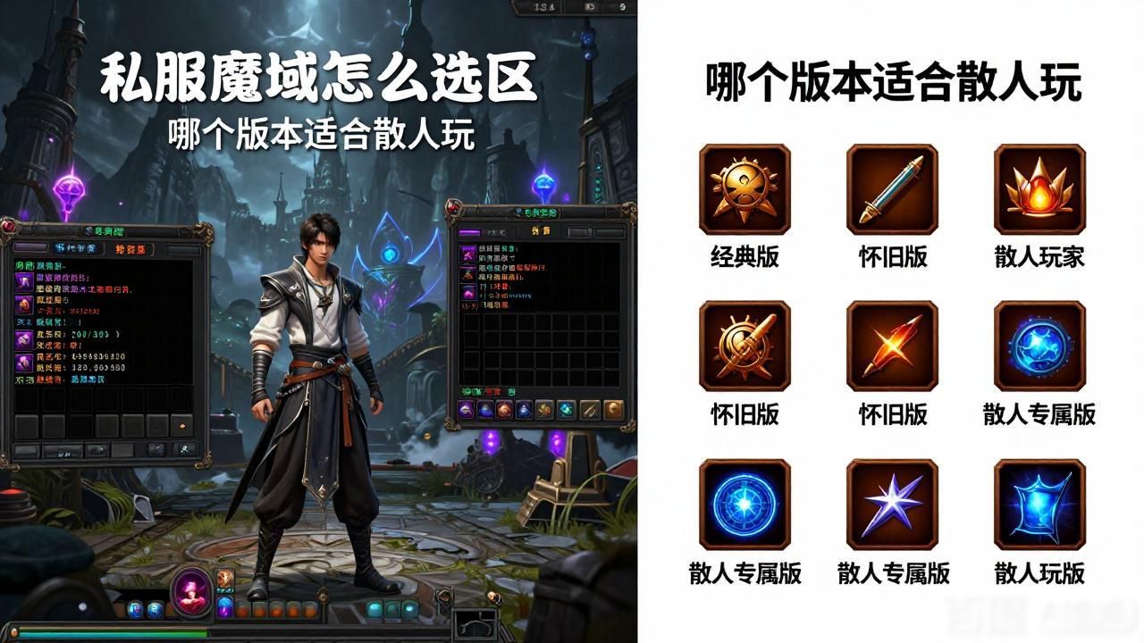 私服魔域怎么选区 哪个版本适合散人玩