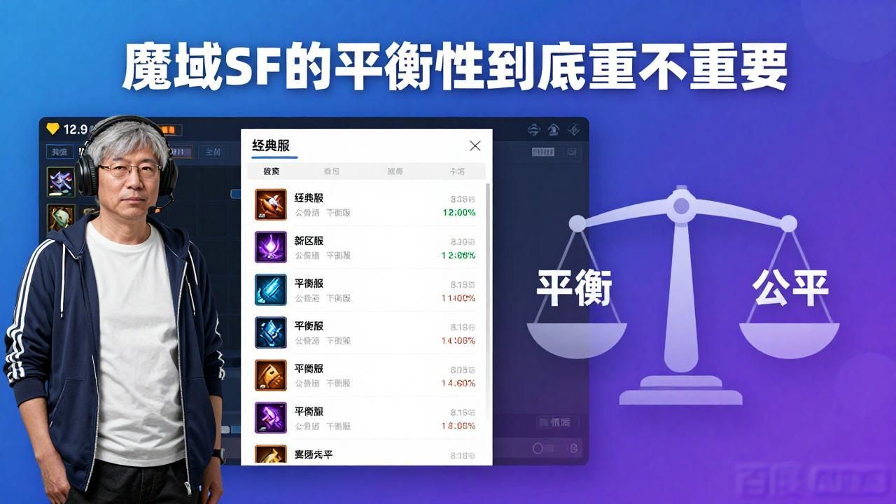 魔域sf怎么选服 老玩家才知道的门道