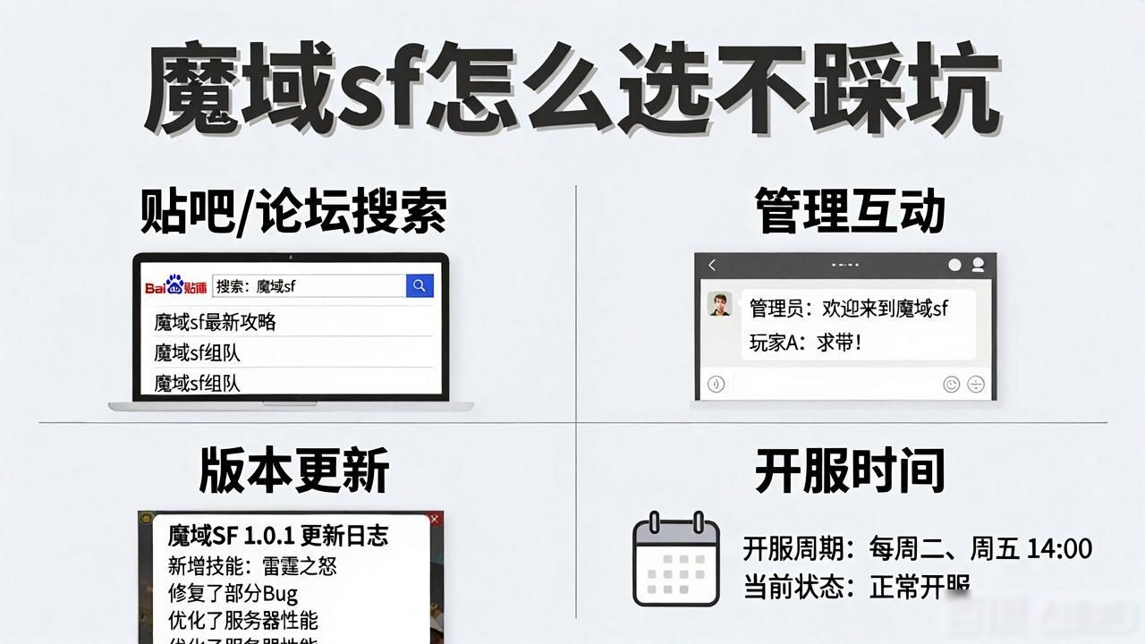 魔域sf怎么选不踩坑 老玩家教你避坑指南